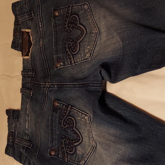 REROCK EXPRESS  SKINNY  JEANS   DARK BLUE DENIM  SZ.4 - Picture 5 of 8